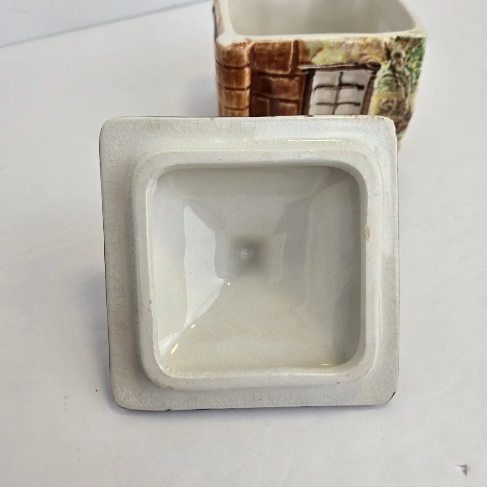 Price Kensington Cottage Ware lidded‎ Sugar Bowl Trinket Box Made In England Vtg
